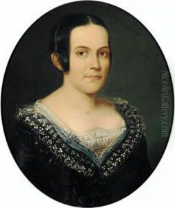 Portrait Of A Brown-eyed Young Girl by Horace Bundy