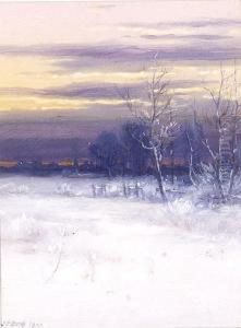 Winter Landscape. by John Elwood Bundy