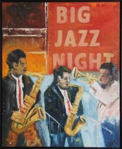 Big Jazz Night - Chris' Cafe Philadelphia, Pa. by Andrew Fisher Bunner