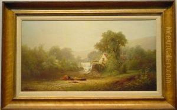 Mill Beside A Waterfall - view 1