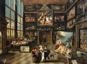 Interior of a Collector's Gallery of Paintings and Objets d'Art