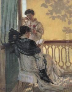 On The Balcony by Rupert Ch. Wulsten Bunny