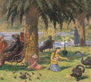 Signed With Artist's Monogram (lower Left) by Rupert Ch. Wulsten Bunny