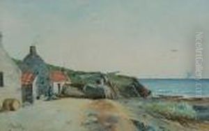 A North East Fishing Village by Thomas Bunting