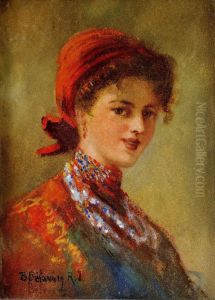 Portret Dievcata by Istvan Burchard-Belavary