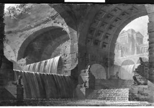 Waterfalls in a Roman Palace by Giuseppe Bernardino Bison