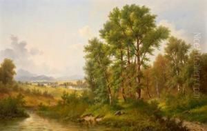 Fluslandschaft by Josef, Jacob Burgaritzky