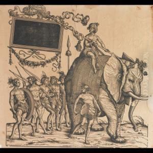 Trumpeting Messenger On A 
Griffon; Elephant Procession (from Thetriumphal Procession Of Emperor 
Maximilian I)