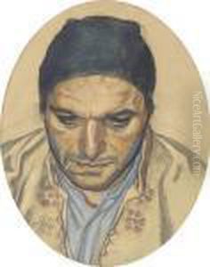 Bauer Mit Gesenktem Haupt by Max Alfred Buri