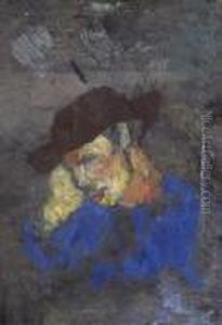 Portrait Eines Herren Mit Hut. Portrait Eines Herren Mit Hut.