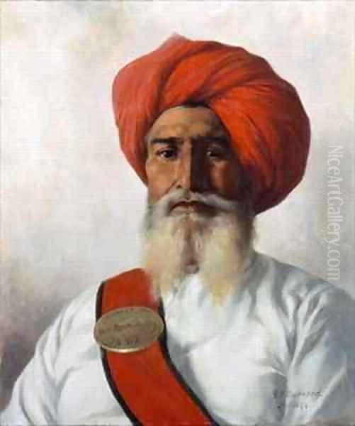 Ganda Singh, a Sikh chaprassee of Col Wilmer's topographical No 14 survey party - view 1