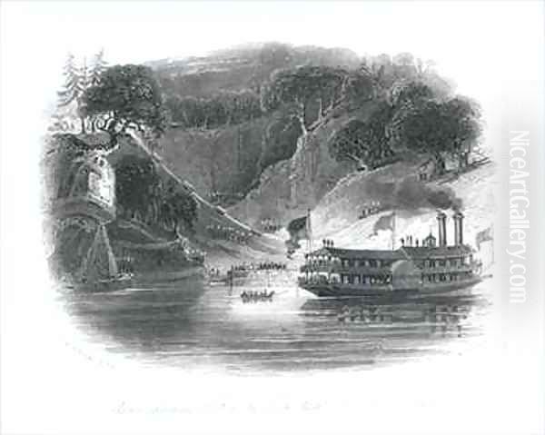 Slaves Shipping Cotton by Torch-Light, River Alambama - view 1