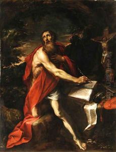 Saint Jerome in the Wilderness by Luciano Borzone