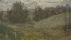 Hugelige Sommerlandschaft by Karl Peter Burnitz