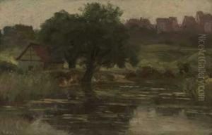 Sommerlicher Teich Am Stadtrand by Karl Peter Burnitz
