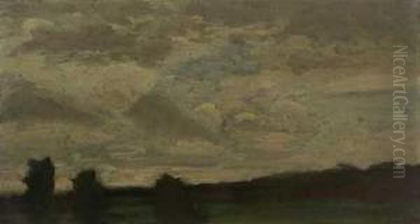 Wolken Uber Landschaft In Abendstimmung - view 1