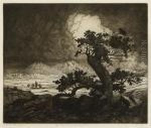Old Cedars And Spanish Peaks by George Elbert Burr
