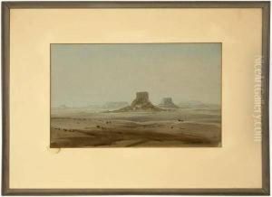 Buttes In A Desert Landscape Buttes In A Desert Landscape