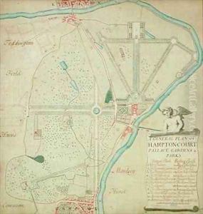 A General Plan of Hampton Court Palace Gardens and Parks by Charles Bridgeman
