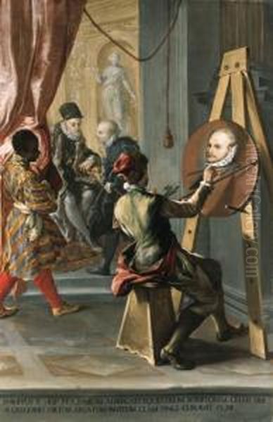 Fabio Albergati Received By
Philip Ii Of Spain, While An Artistsecretly Executes His Portrait On The
King's Instructions - view 1