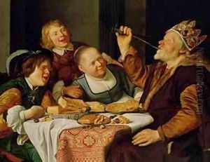 A Feast by Jan Gerritsz. van Bronckhorst