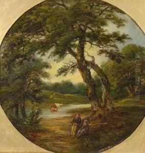 Figures By A Tree