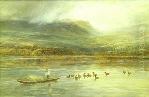 Lake Landscape With Figure In Punt - view 1