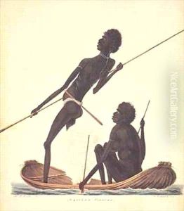 Natives fishing, New South Wales by Richard Browne