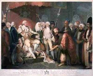 His Majesty and Officers of State Receiving the Turkish Ambassador and Suit by Mather Brown