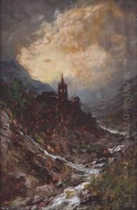 Paesaggio Montano All'imbrunire by Giuseppe Buscaglione