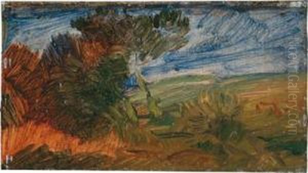Autumnal Landscape With Blue Sky - view 1