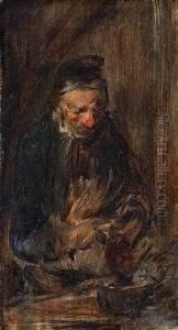 Pfeife Stopfender Bauer. by Wilhelm Busch