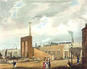 Entrance into Manchester across Water Street by Thomas Talbot Bury