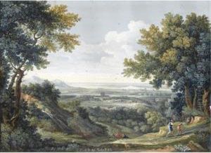 A View Of The Roman Campagna With Abraham And Isaac In The Foreground