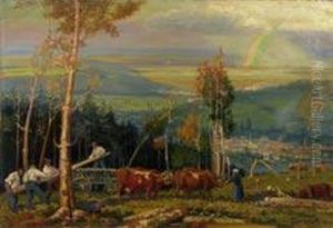 arc En Ciel En Auvergne by Maurice Busset