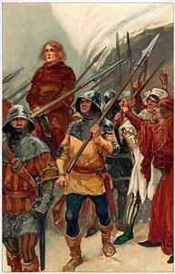 Surrounded by armed men, Wallace was taken to Westminster Hall to be tried as a traitor by Gordon Frederick Browne
