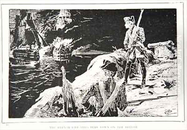 The French Fire-ships bear down on the British - view 1