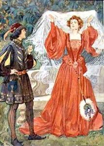 Viola and Olivia in Twelfth Night by Gordon Frederick Browne