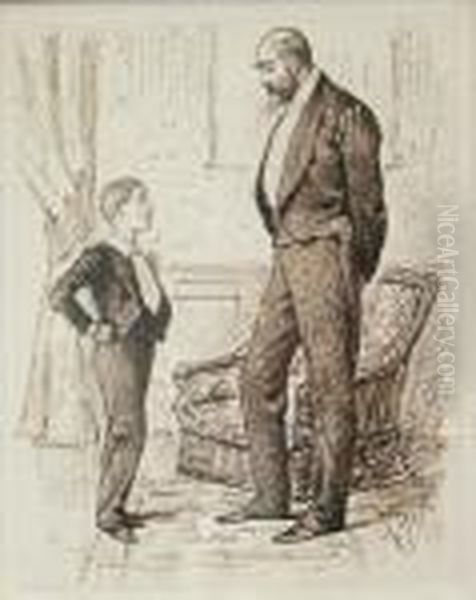 An Ink Cartoon For Punch, "a Straight Tip". September 1888. - view 1