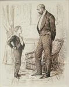 An Ink Cartoon For Punch, "a Straight Tip". September 1888. by George L. Du Maurier