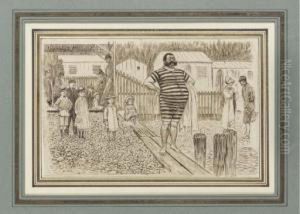 The Morning Swim by George L. Du Maurier