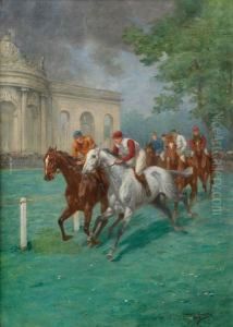 Carrera De Caballos by Georges Louis Ch. Busson