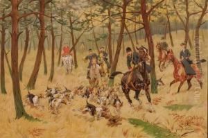 La Chasse A Courre by Georges Louis Ch. Busson