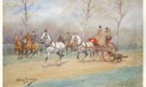 Promenade En Foret. by Georges Louis Ch. Busson