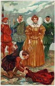 Raleigh unclasped the rich cloak from his shoulders and laid it over the damp earth