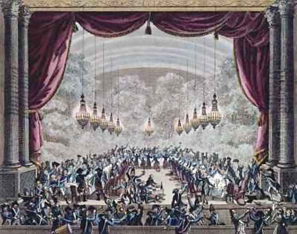 Banquet hosted by the officers of the French Gardes du Corps for the officers of the Flanders Regiment - view 1