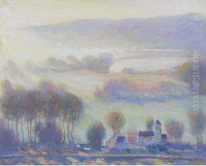 Valley At Giverny, The Old Mill by Theodore Butler