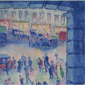 La Cour De Rome Et La Gare Saint-lazare by Theodore Butler