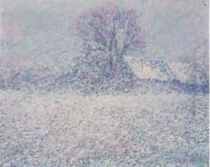 <maisons Et Arbre, Effets De Neige>, 1901.