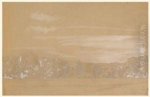 Baumbestandene Landschaft by Bernhard Buttersack